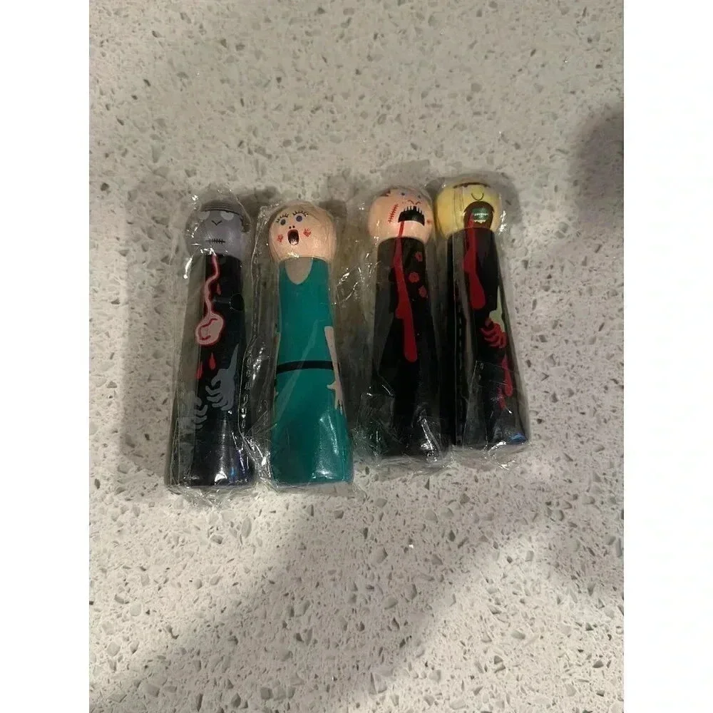 Zombie Apocalypse/Wooden Peg Dolls Lot Of 10 Front‎ Porch Classics  sd